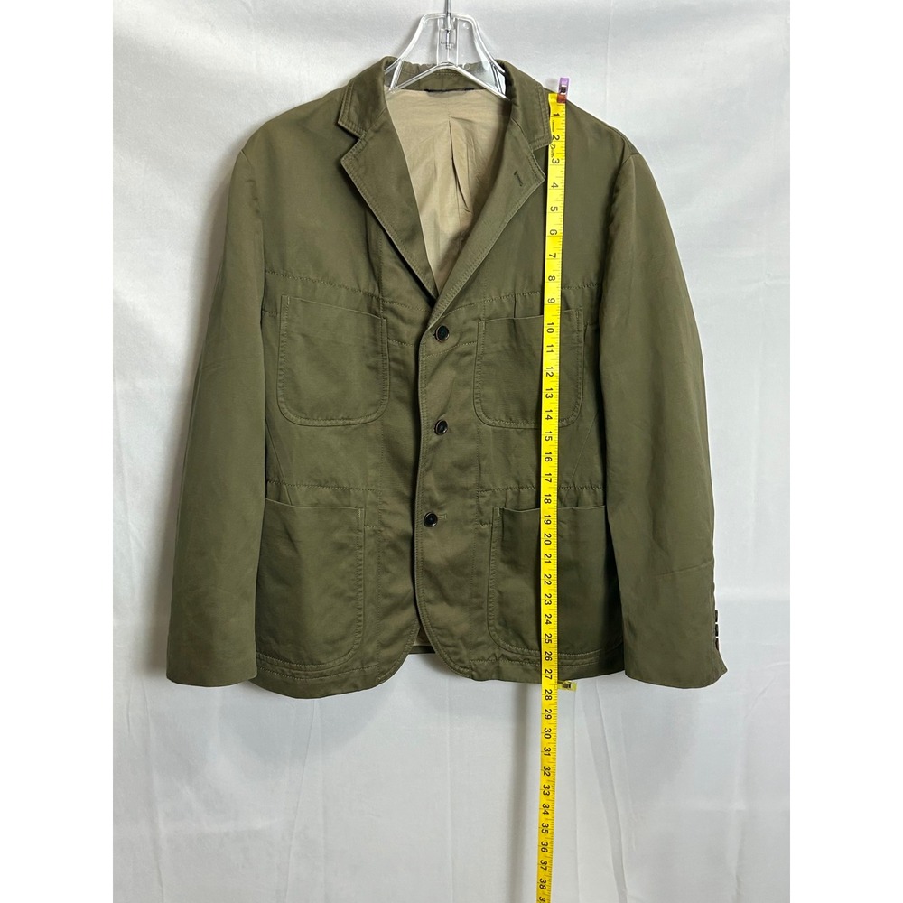 Banana Republic Mens 40S Olive Green Cotton Linen Safari Blazer Field Jacket - Picture 3 of 16